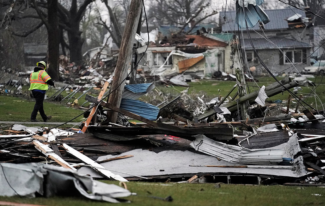 Последствия торнадо в американском штате Огайо
