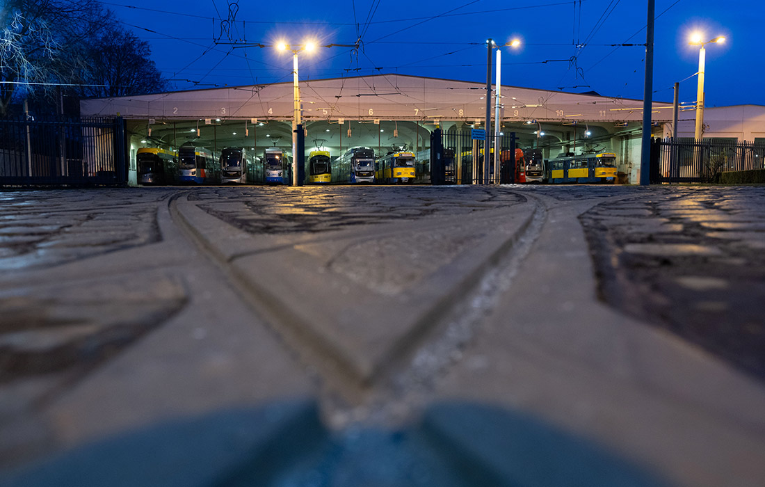 Забастовка профсоюза общественного транспорта в Лейпциге