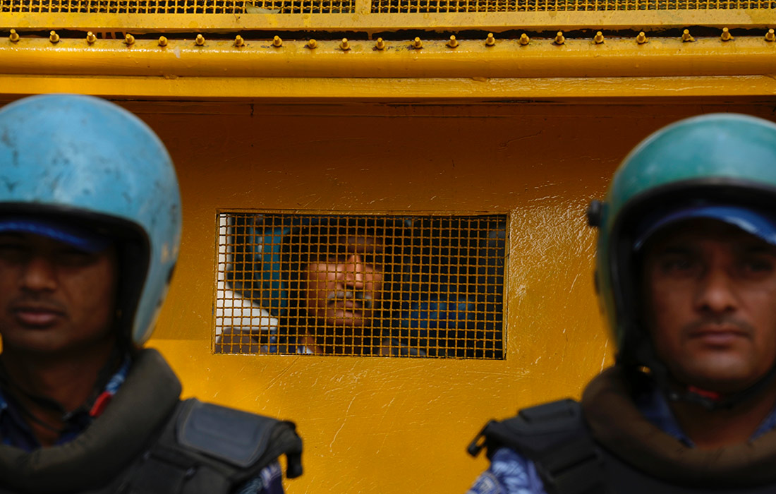 Протесты в Нью-Дели после ареста лидера оппозиционной "Партии простого человека" (Aam Aadmi Party), главы правительства Дели Арвинда Кеджривала