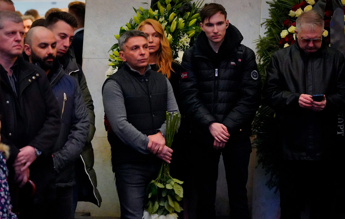 Актер Леонид Барац на церемонии прощания