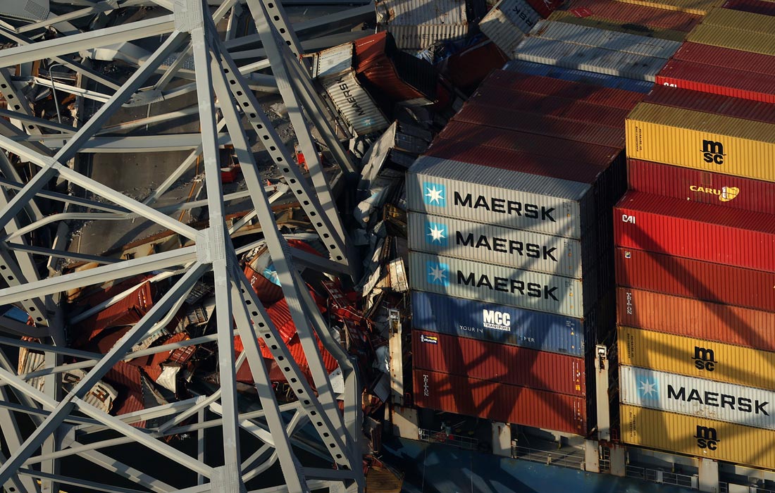 Продолжаются работы на месте обрушения моста в Балтиморе