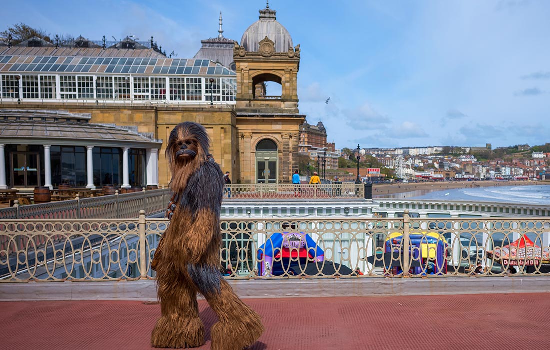 В английском Скарборо прошел фестиваль Sci Fi Scarborough. На фото: мужчина, одетый как Чубакка из фильма "Звездные войны".