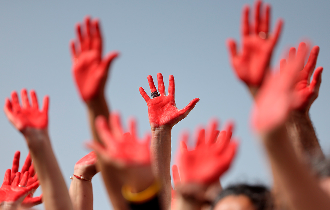 В Тель-Авиве прошла акция с требованием освобождения израильских заложников, удерживаемых палестинским ХАМАС