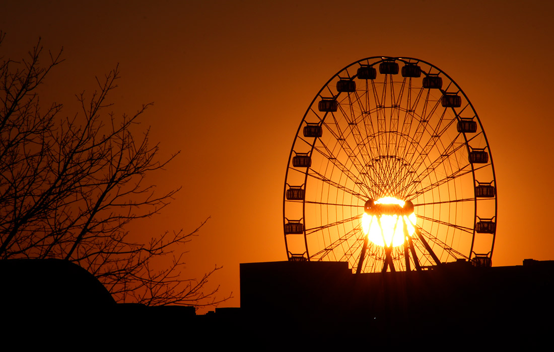 Закат в Нью-Джерси, США