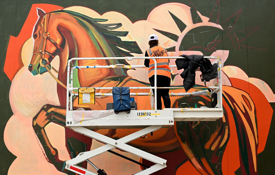 Фестиваль уличного искусства Wall to Wall в пригороде Мельбурна