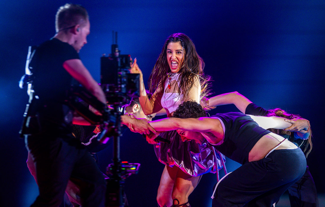 Выступление представительницы Греции Марины Сатти на репетиции "Евровидения"