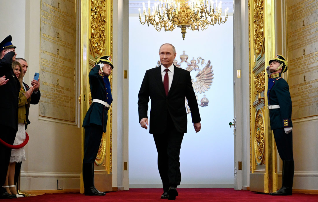 Перед началом церемонии инаугурации в Кремле