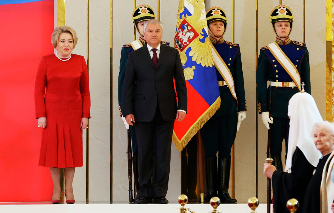 Председатель Совета Федерации РФ Валентина Матвиенко и председатель Государственной Думы РФ Вячеслав Володин