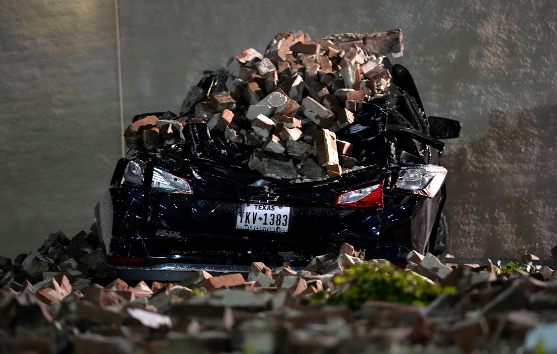 Последствия сильной грозы в Техасе