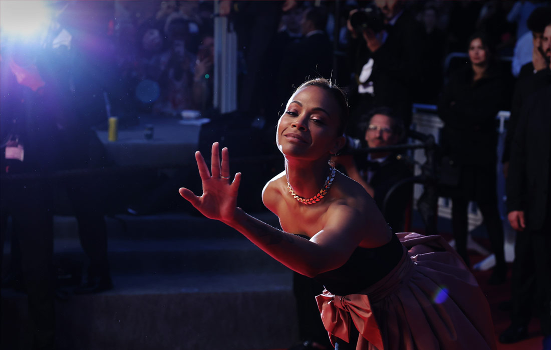 Зои Салдана на показе фильма "Эмилия Перес"