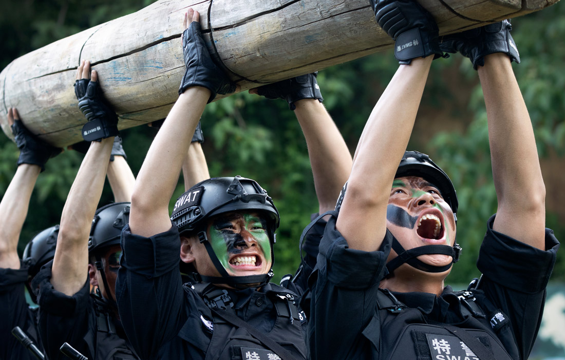 Учения китайского спецназа в провинции Цзянси