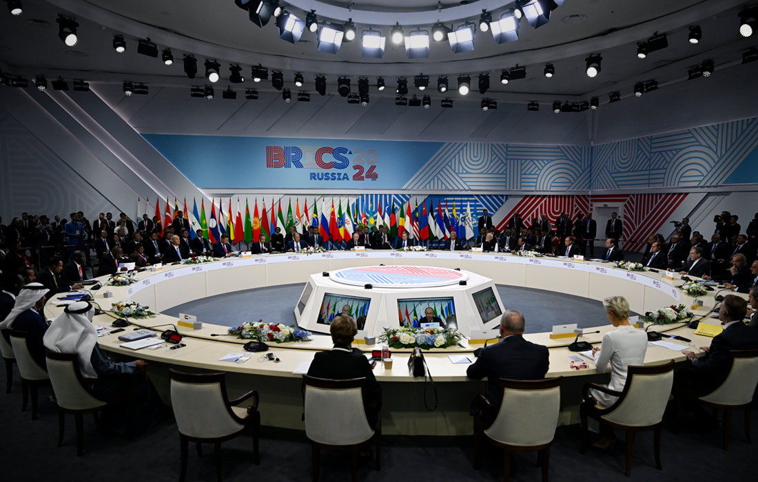 Владимир Путин на заседании саммита БРИКС