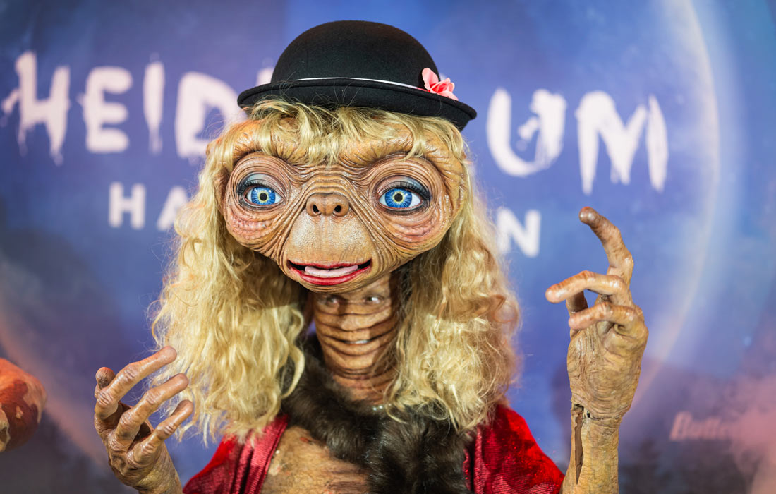 В 2024 году Хайди Клум нарядилась в пришельца из фантастического фильма Стивена Спилберга "Инопланетянин"