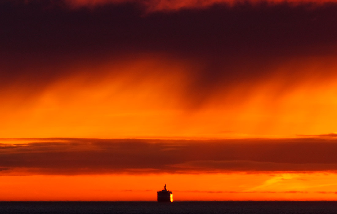 Закат в Северном море