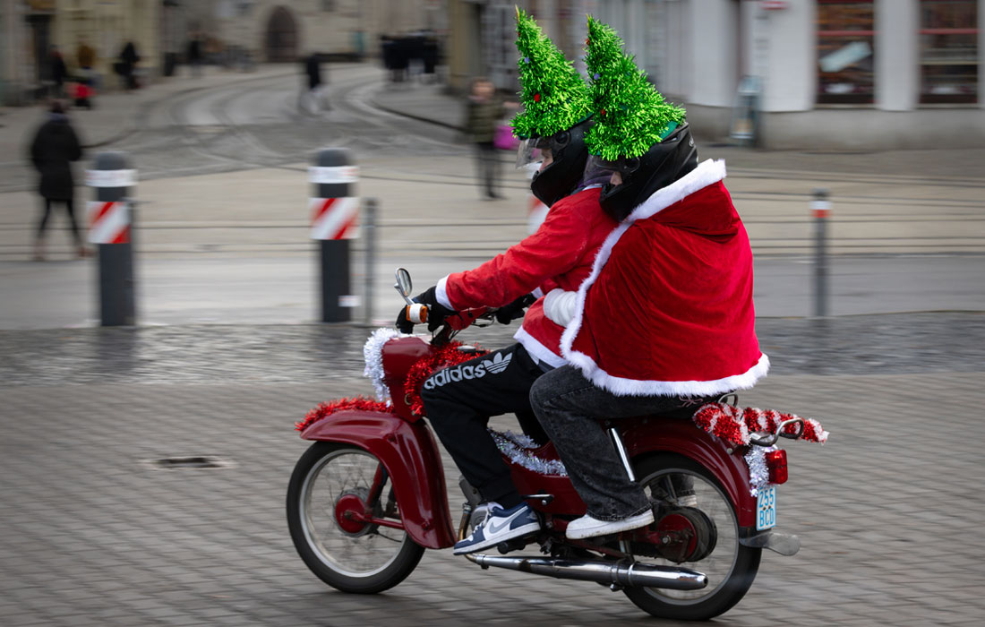 Рождественский винтажный парад в Эрфурте, Германия
