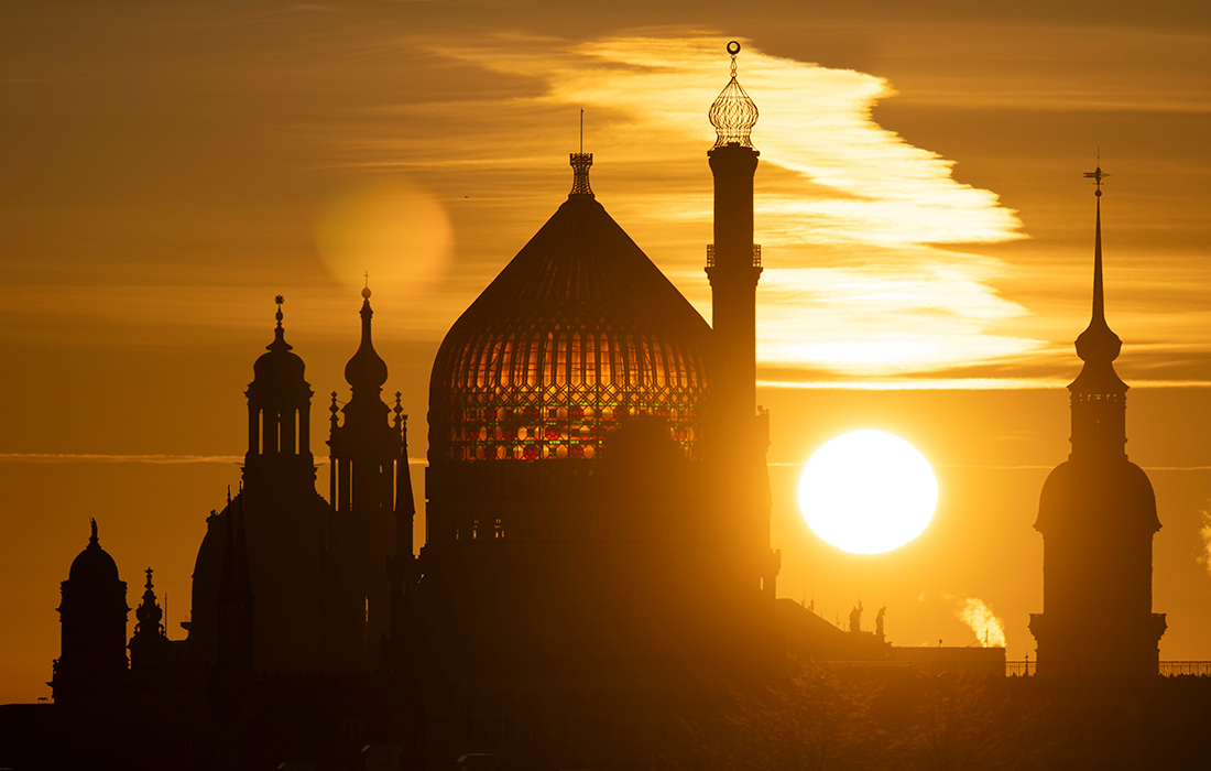 Восход солнца в Дрездене