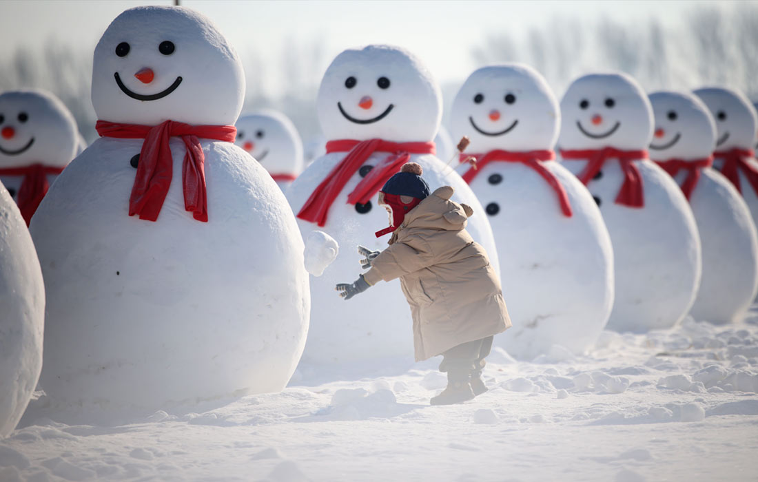 Тематический парк снеговиков в Харбине, Китай