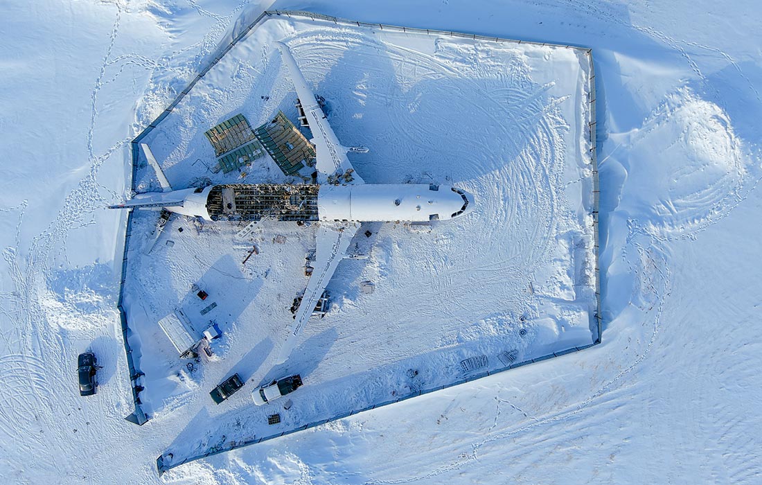 Разборка самолета Airbus А320 в Новосибирской области