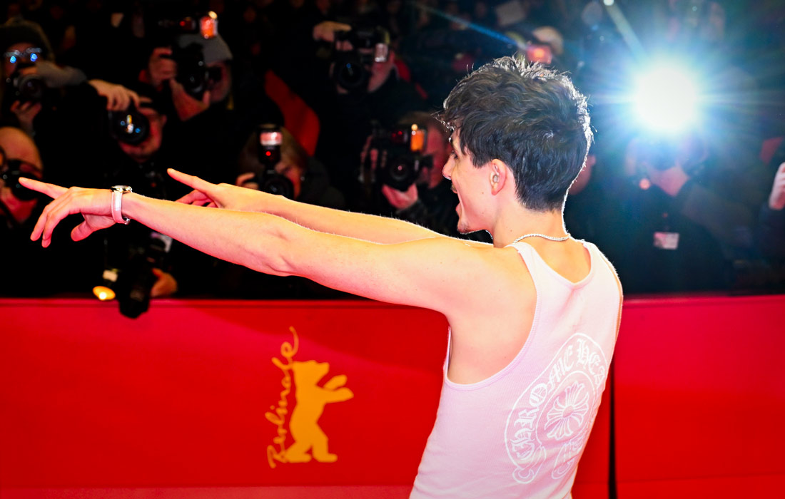 Тимоти Шаламе на премьере фильма “Совершенно неизвестный”