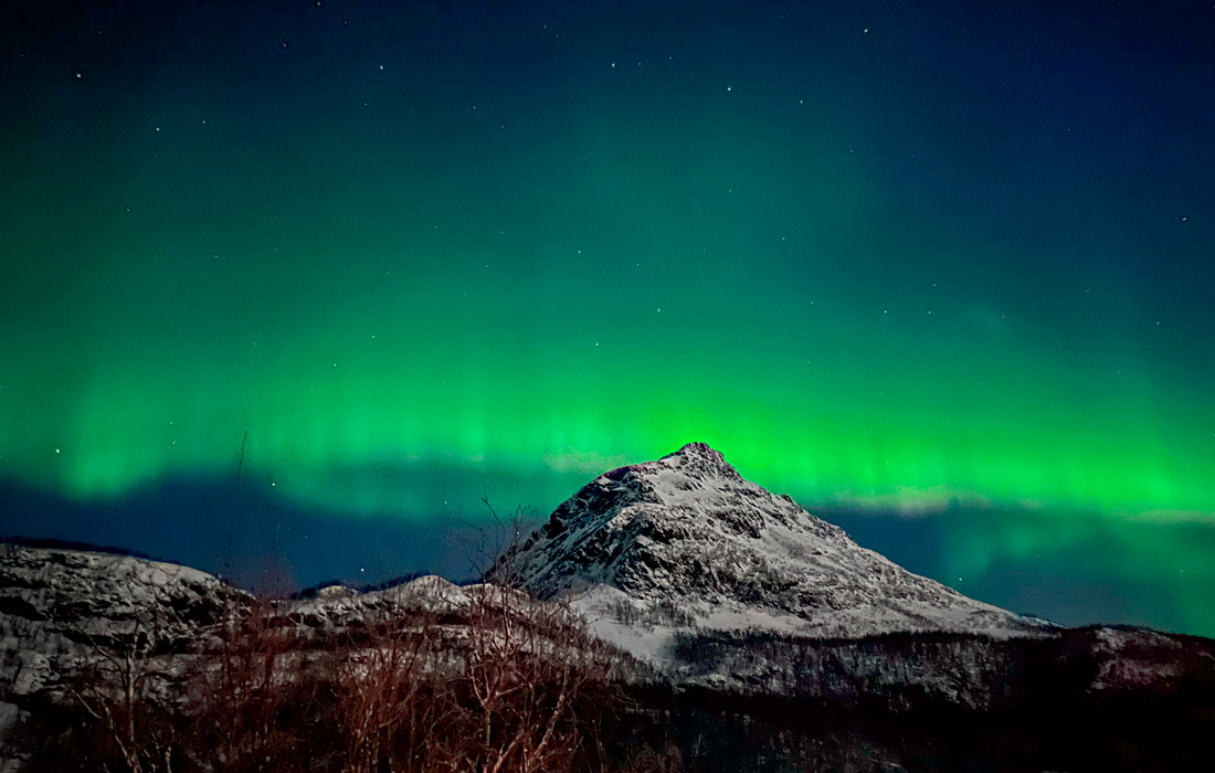 Северное сияние в Тромсе, Норвегия