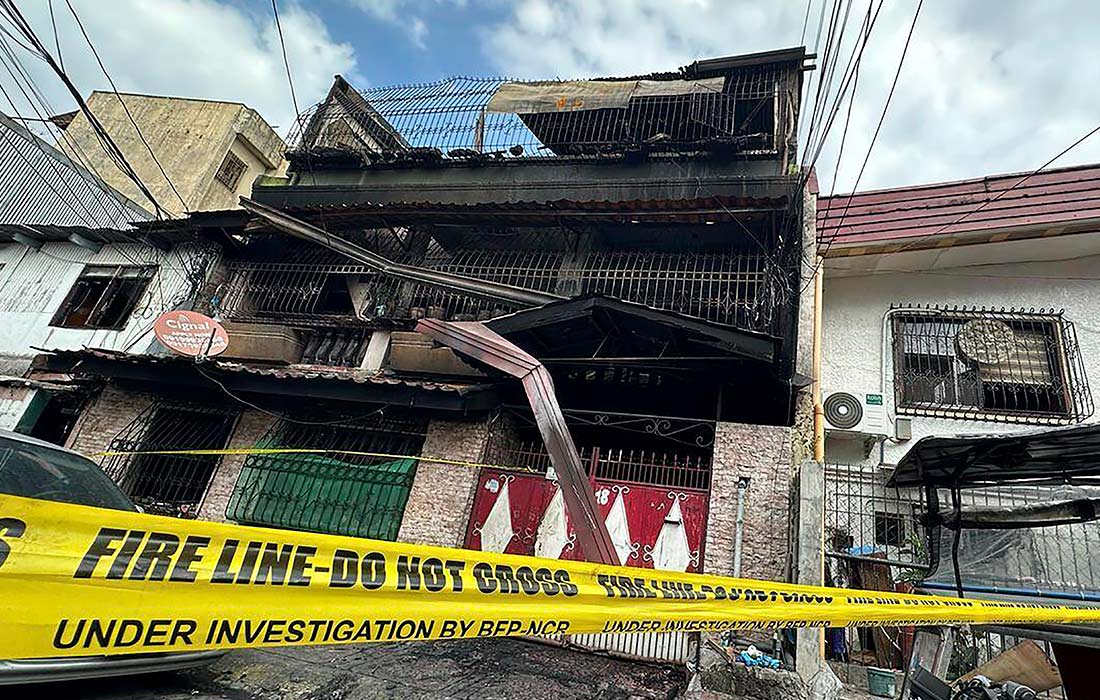 Пожар в пригороде Кесон-Сити на Филиппинах