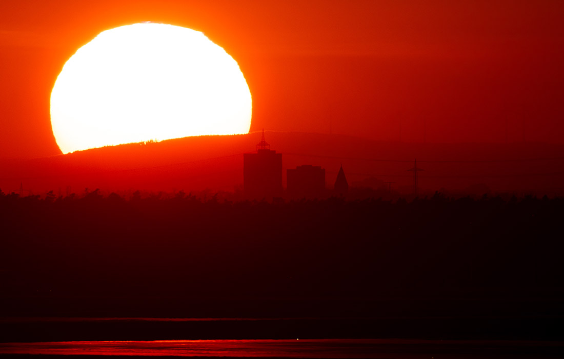 Закат в немецком Гессене