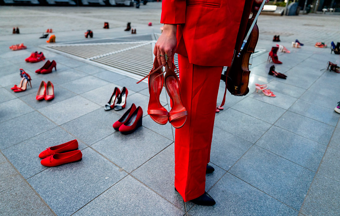 Ация протеста против фемицида в Брюсселе