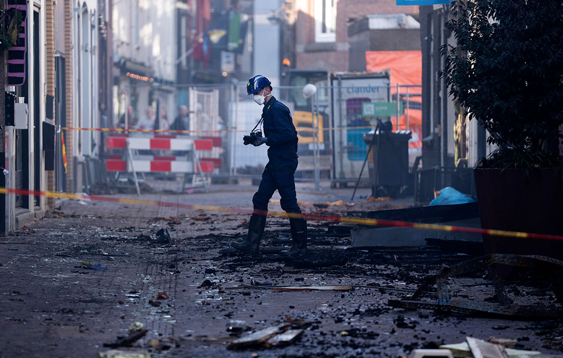 Последствия пожара в нидерландском Арнеме