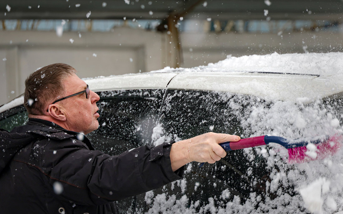 Снегопад в Новосибирске
