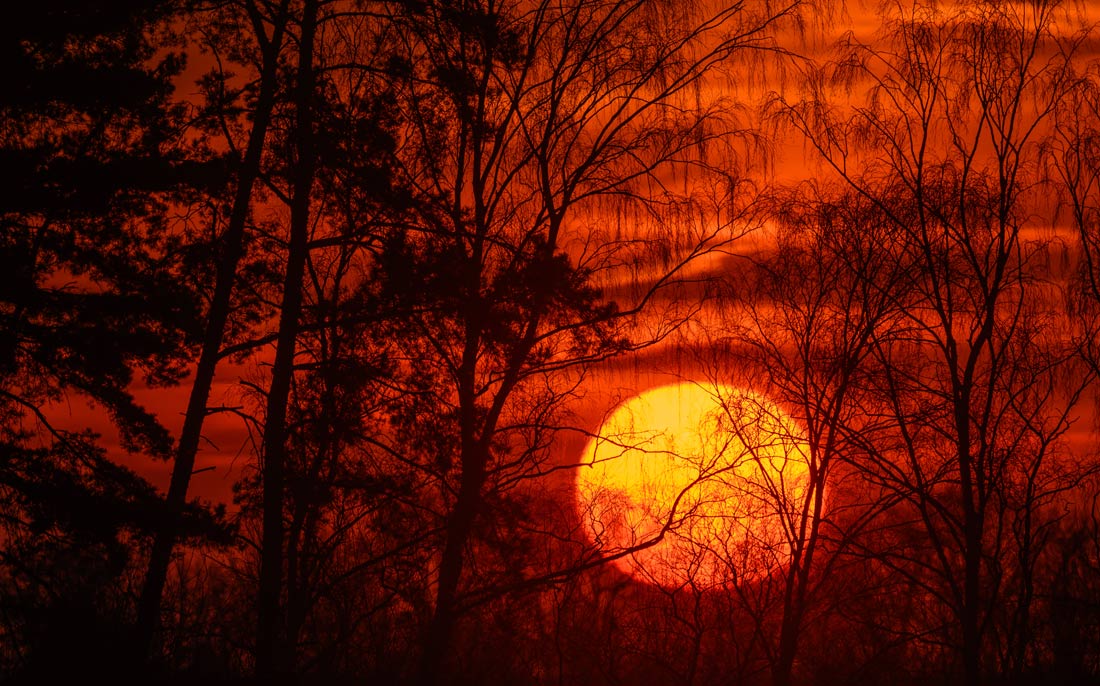 Закат в Бранденбурге, Германия