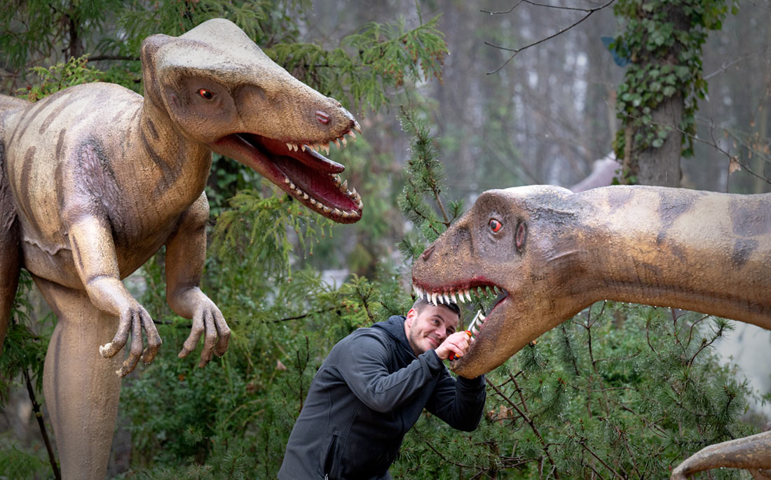 Подготовка к открытию Парка динозавров недалеко от города Баутцен, Германия