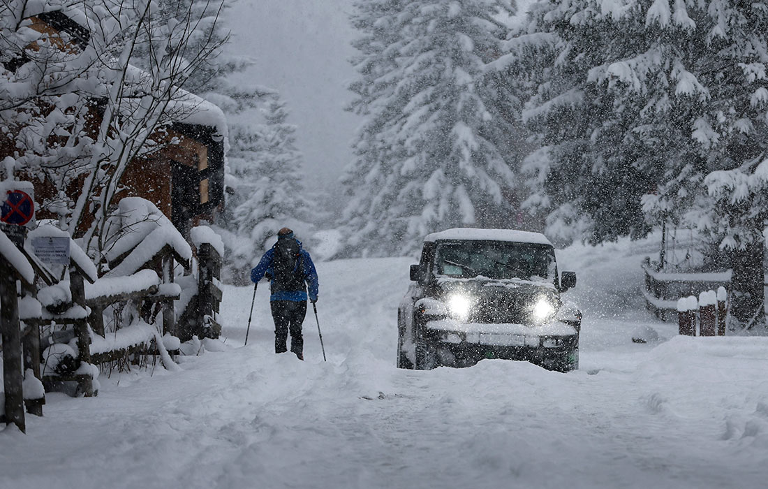 Снегопад в польских Татрах