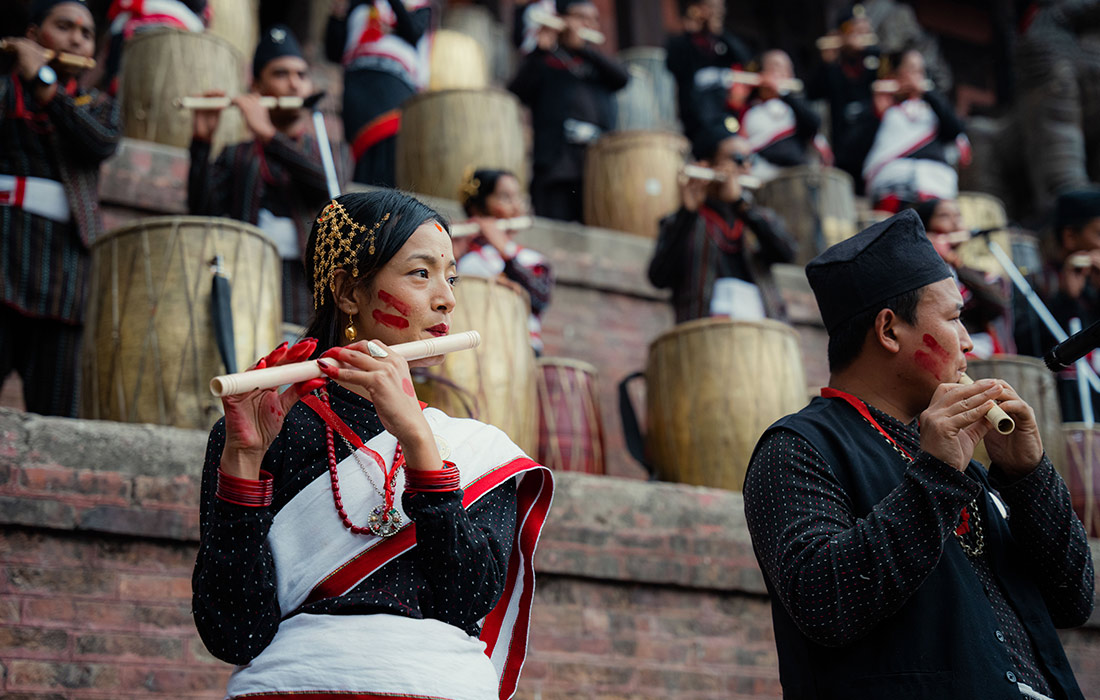 Фестиваль "Бискет Джатра" в честь непальского Нового года в Бхактапуре