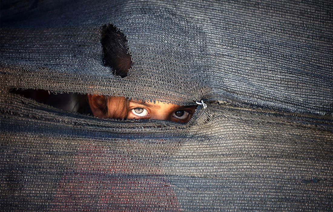 Ребенок в палестинском лагере