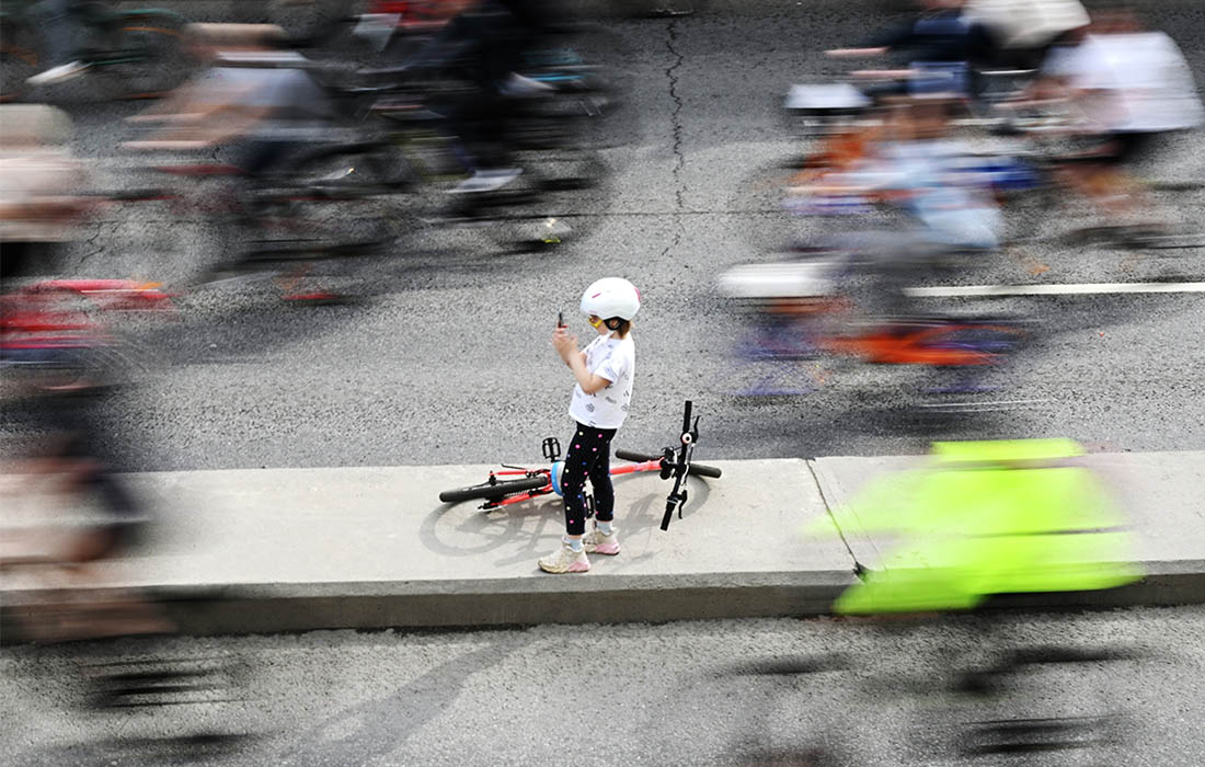 Ежегодный массовый велозаезд в Москве