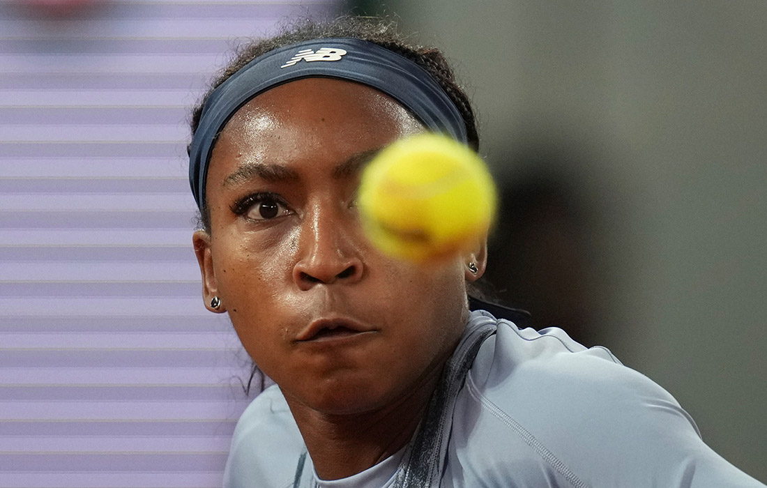 Открытый чемпионат Франции по теннису. На фото: Кори Гауфф из США.