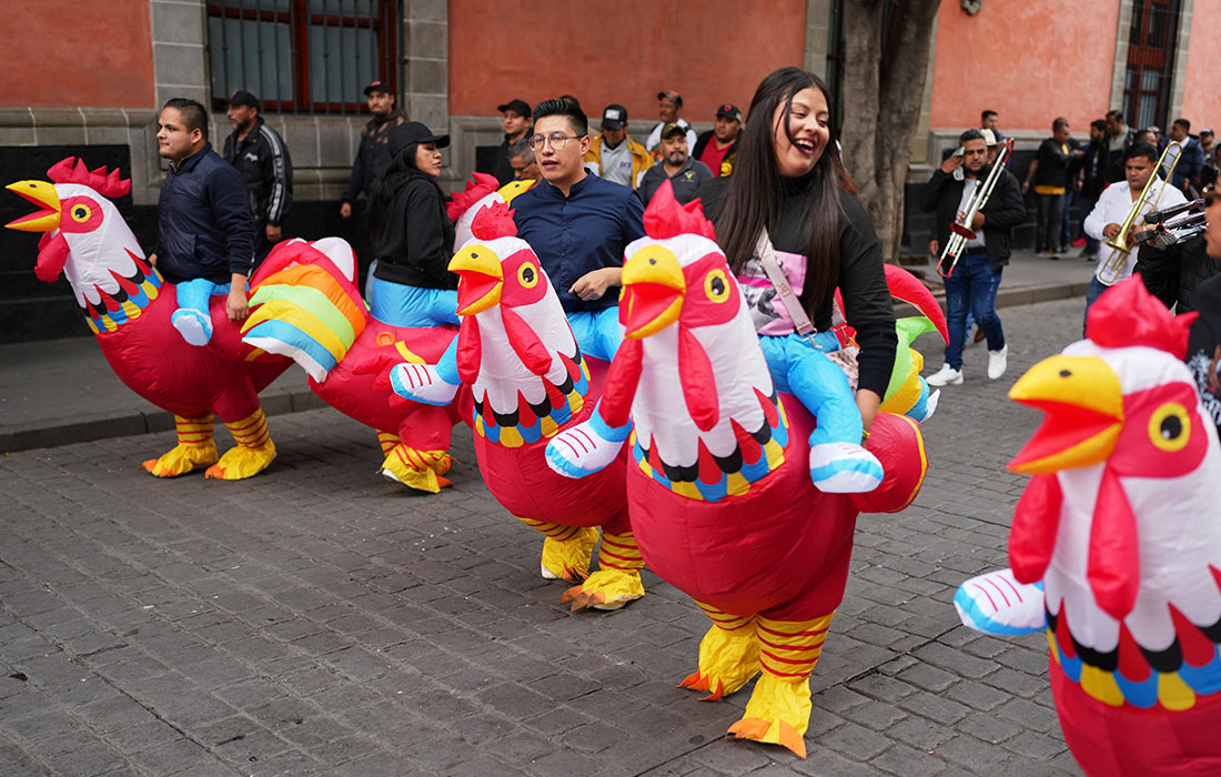 Акция протеста в Мехико