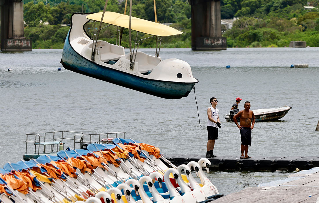 Подготовка к тайфуну "Данас" в Синьбэе
