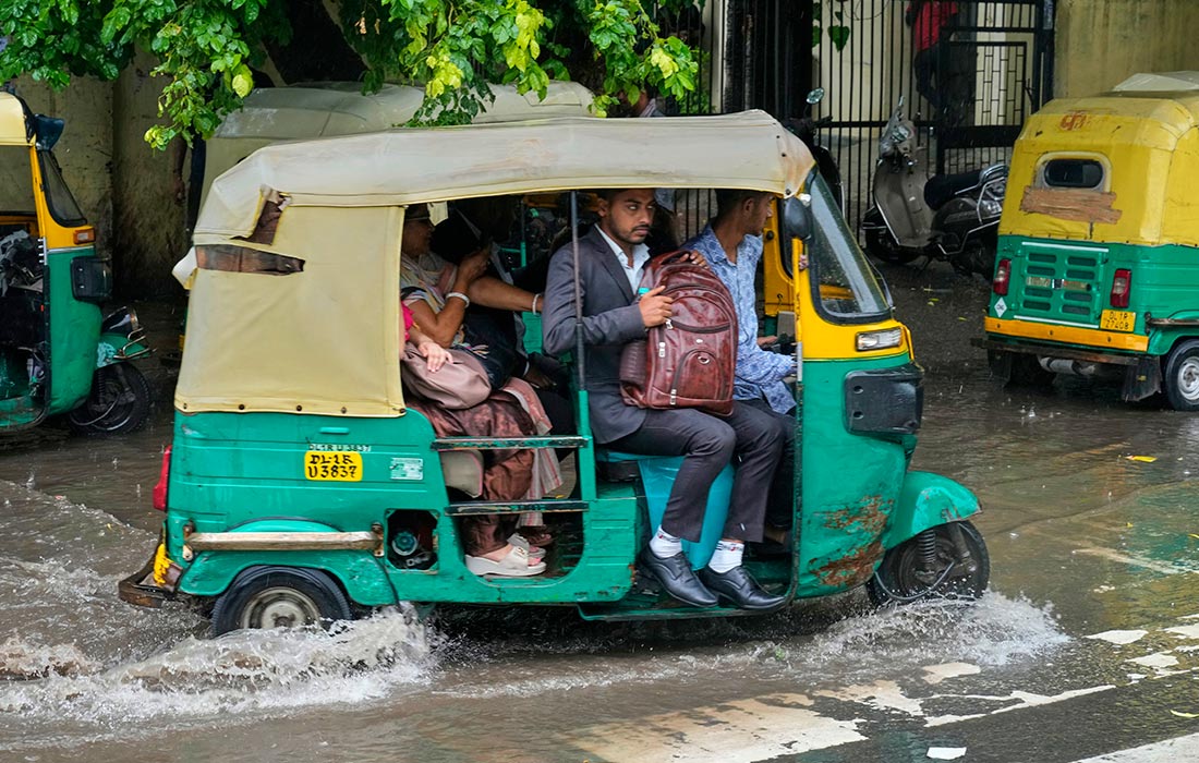 Муссонные дожди в Нью-Дели, Индия