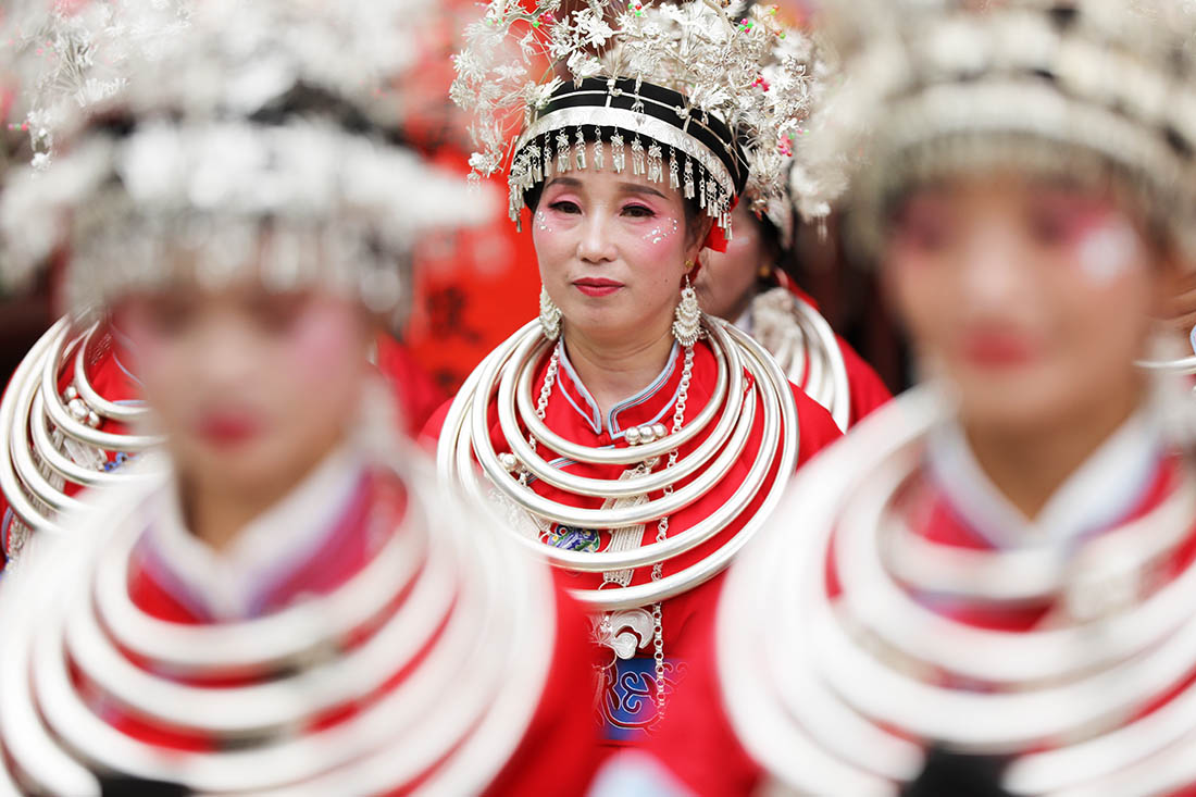 Фестиваль в честь нового урожая риса в провинции Гуйчжоу в Китае