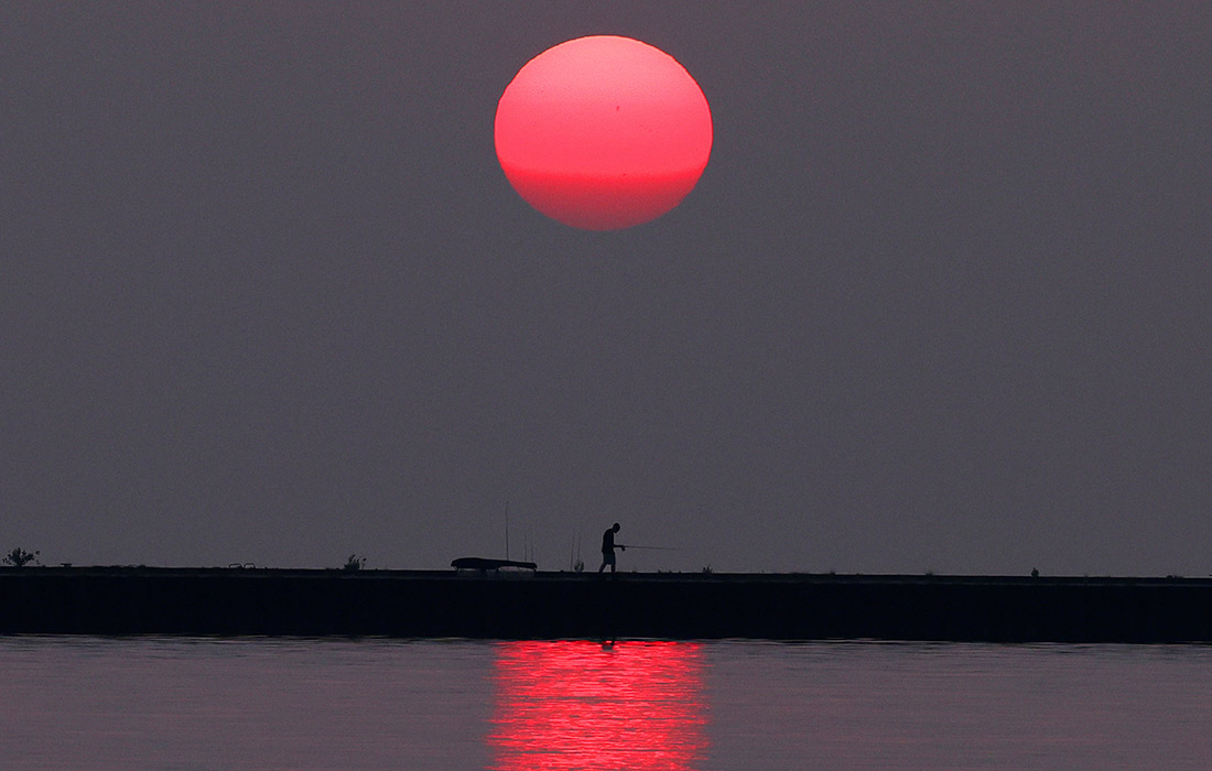 Закат в Нью-Йорке