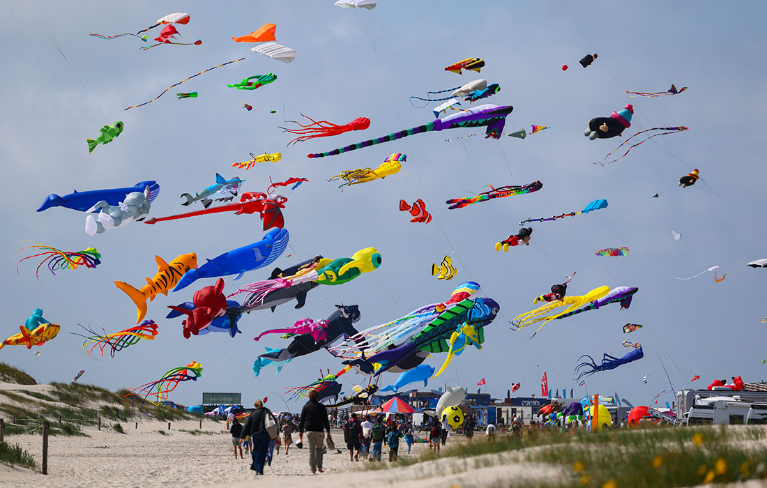 Фестиваль воздушных змеев на севере Германии