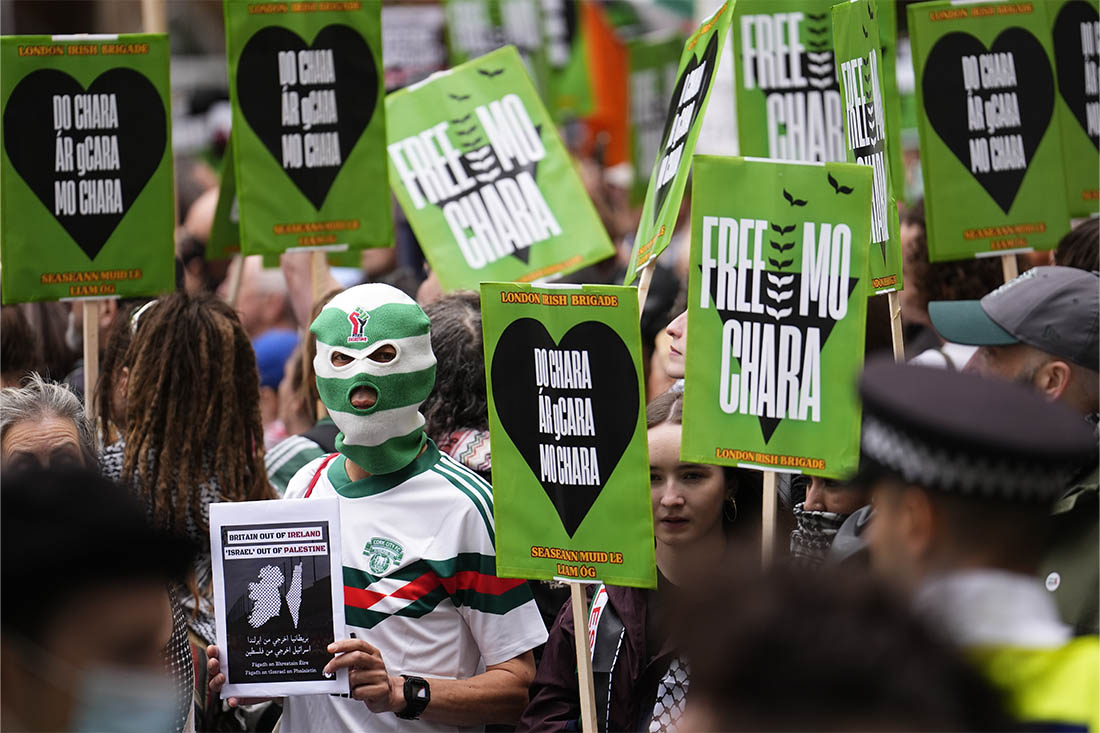 Митинг в поддержку одного из участников группы Никап в Вестминстере