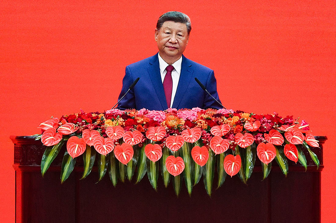 Председатель КНР Си Цзиньпин на торжественном приеме по случаю 80-й годовщины победы китайского народа в войне сопротивления Японии и окончания Второй мировой войны