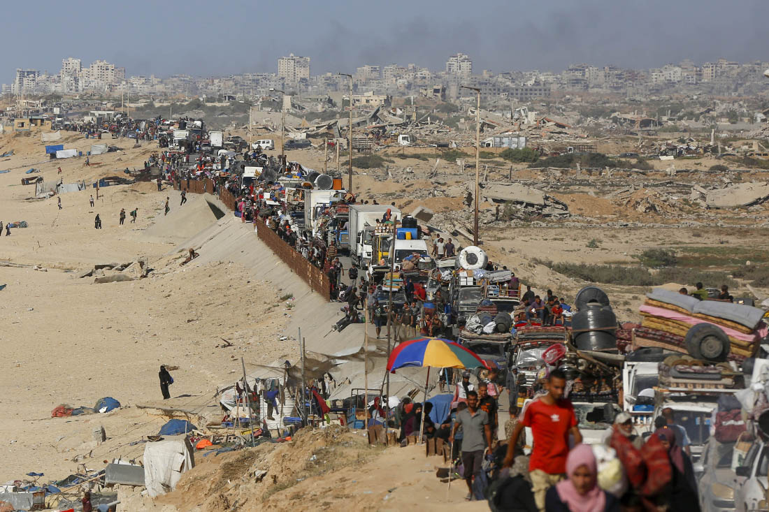 Палестинцы покидают север Газы
