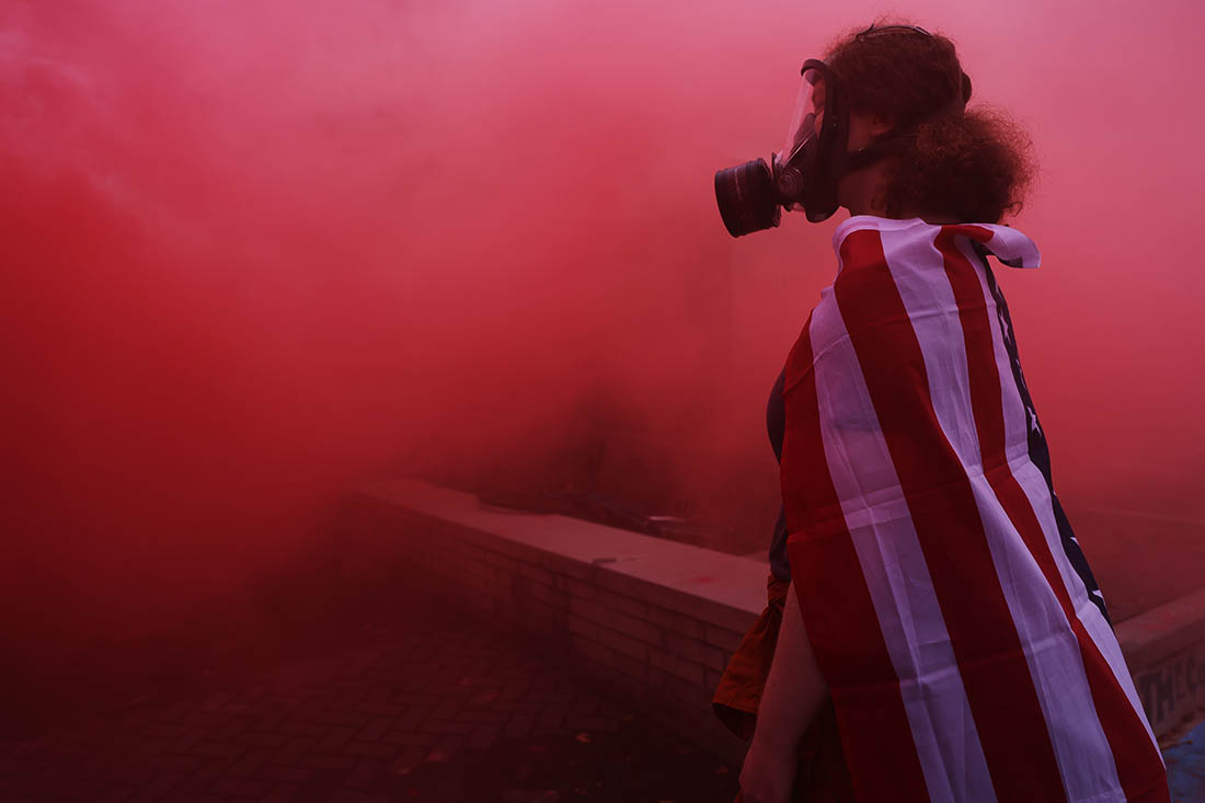 Протесты против размещения нацгвардии в Орегоне, США