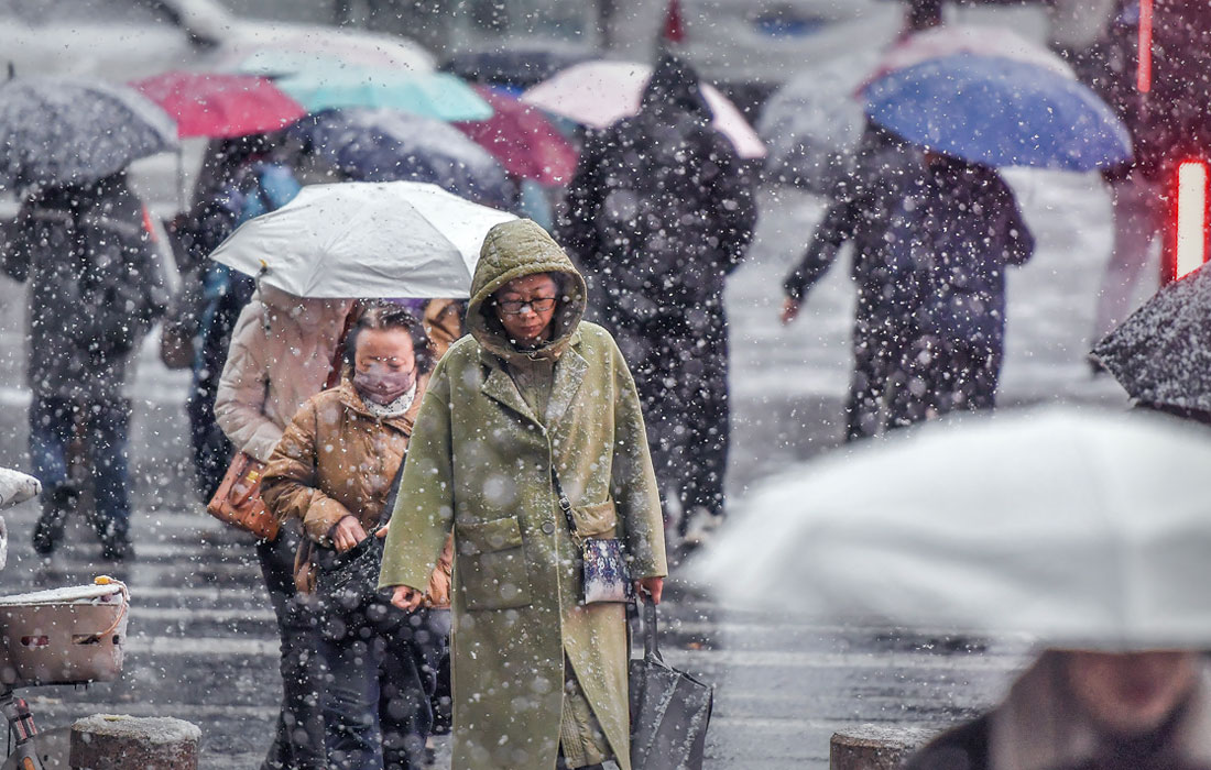 Первый снег выпал на северо-западе Китая
