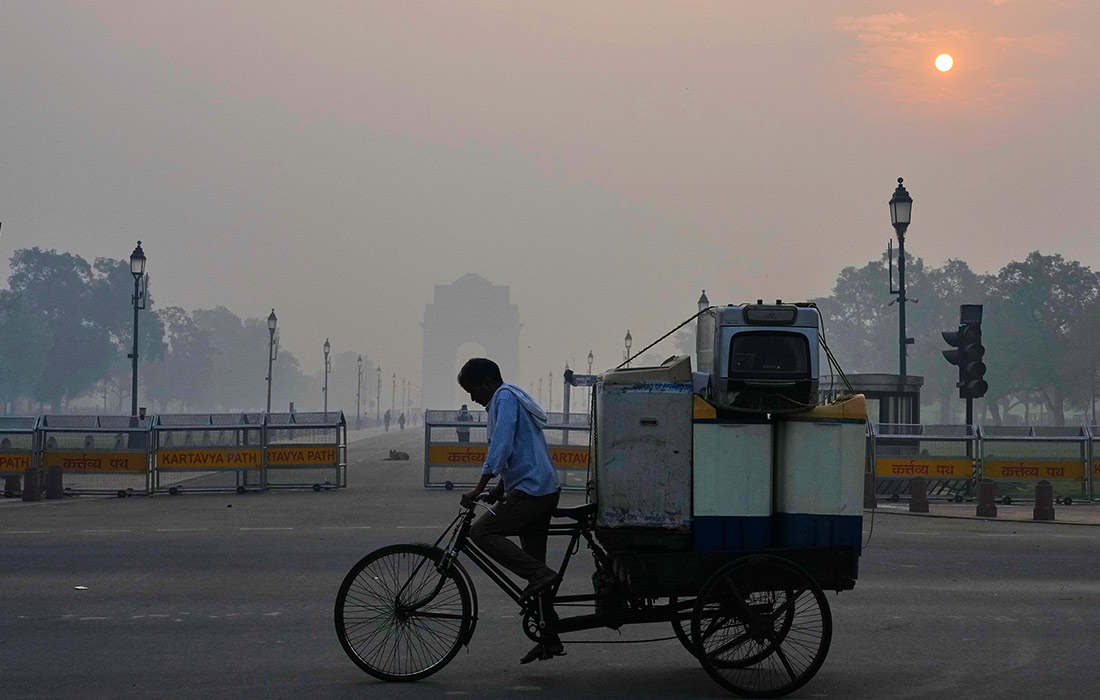 Утренний смог в Нью-Дели