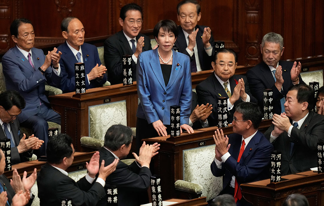 Глава Либерально-демократической партии Санаэ Такаити стала первой в истории Японии женщиной-премьером