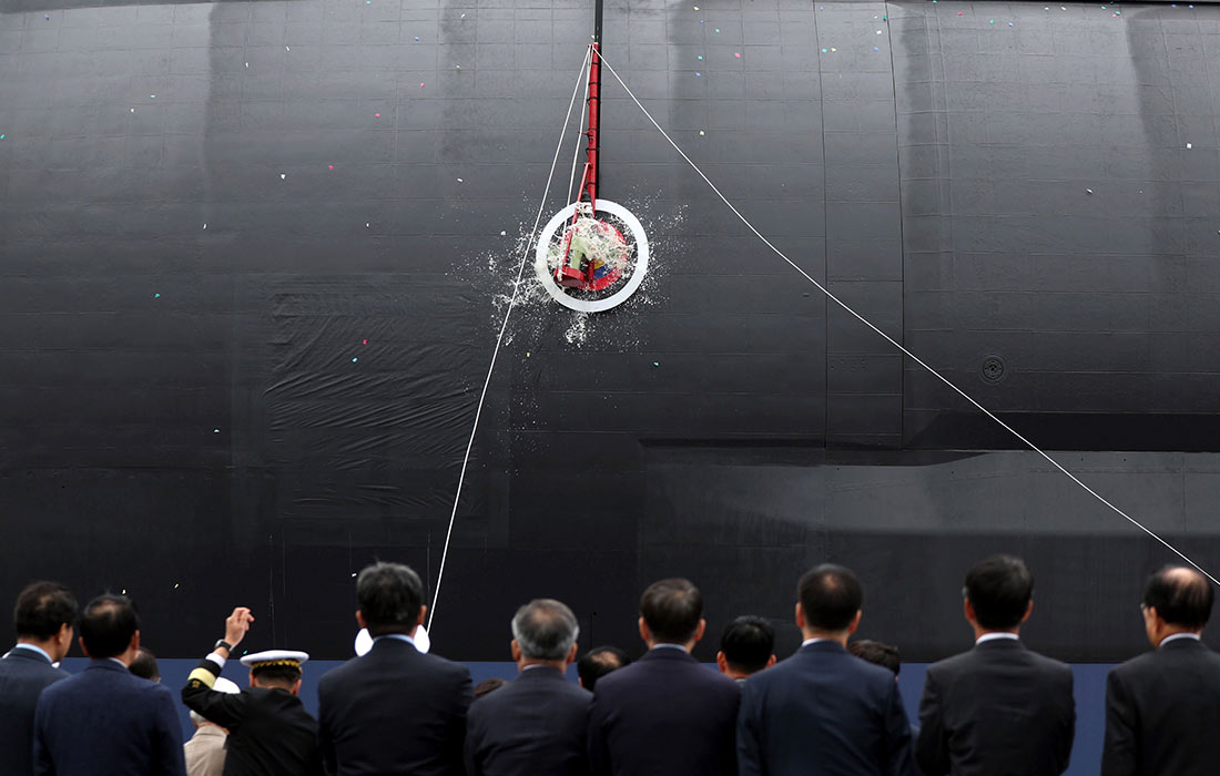 Южная Корея спустила на воду первую ударную подводную лодку водоизмещением 3600 тонн